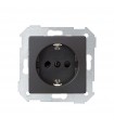 Base Schuko 16A Embornamiento Tornillo Negro Simon 82 Concept