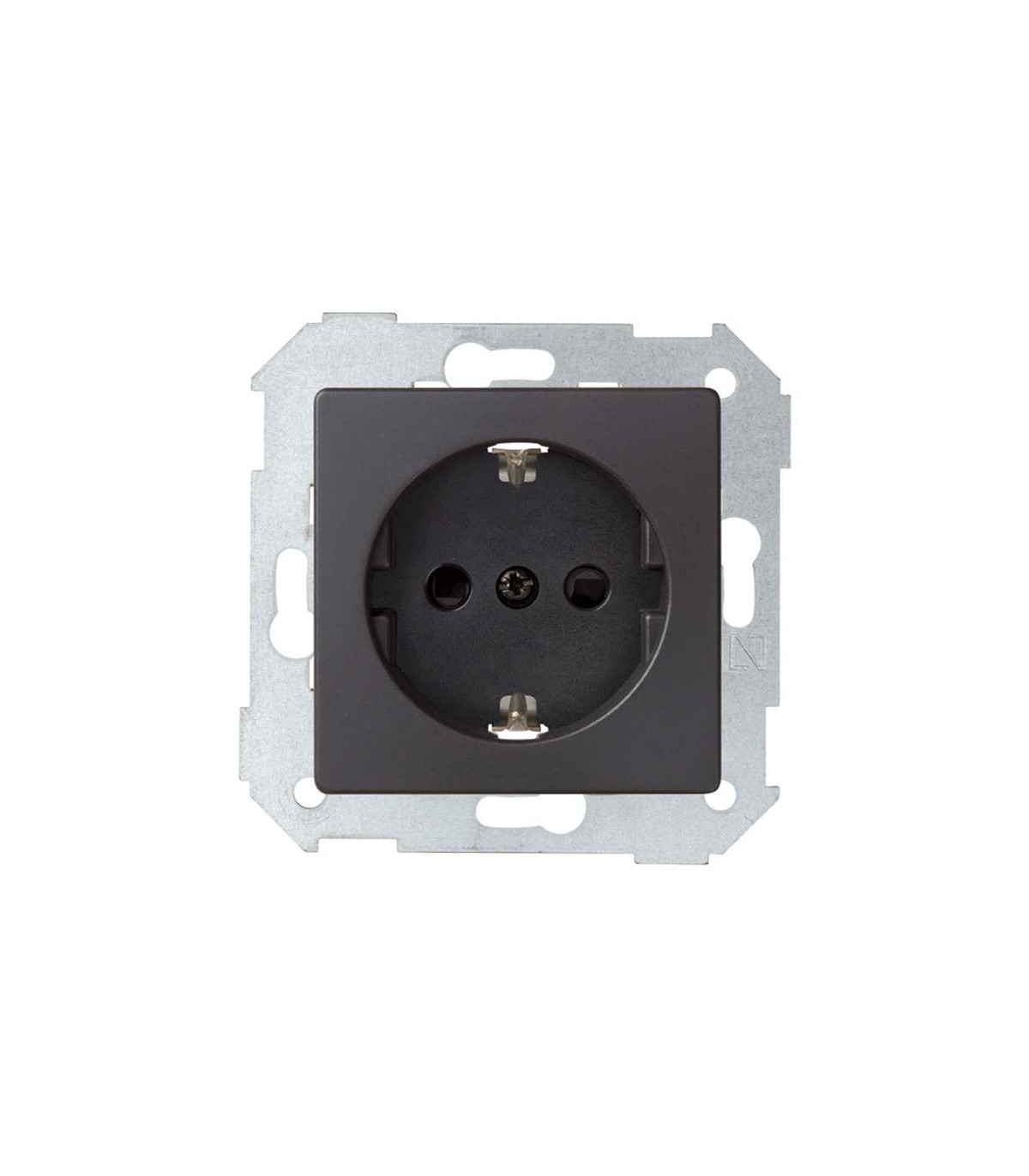 Base Schuko 16A Embornamiento Tornillo Negro Simon 82 Concept