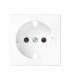 Tapa Enchufe Schuko 2P + TT + LAT Blanco Simon 82