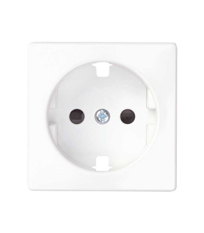 Tapa Enchufe Schuko 2P + TT + LAT Blanco Simon 82