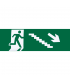 Adhesivo Salida Emergencia Escalera Derecha Bajada