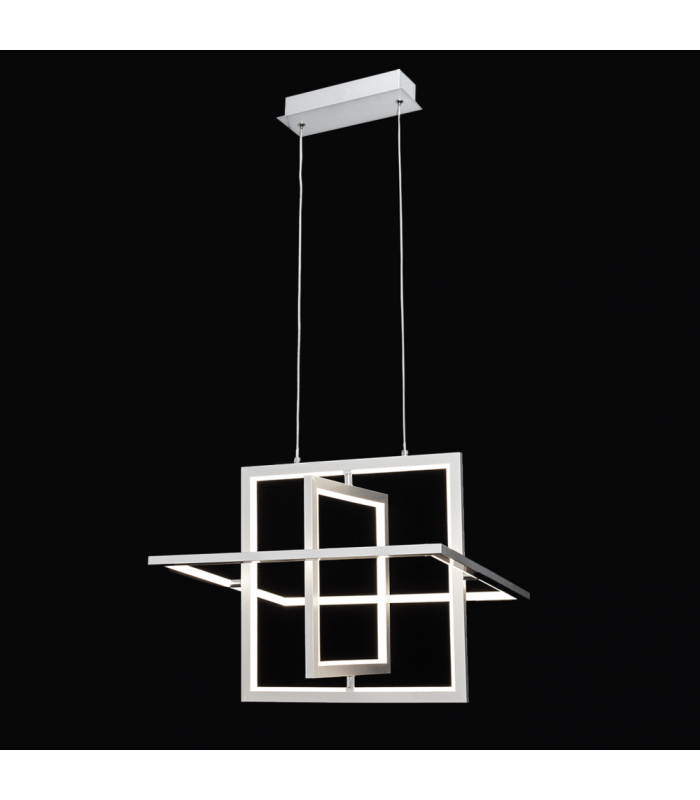 Lámpara Colgante Cubo Cromo 50W 3500Lm 4000K