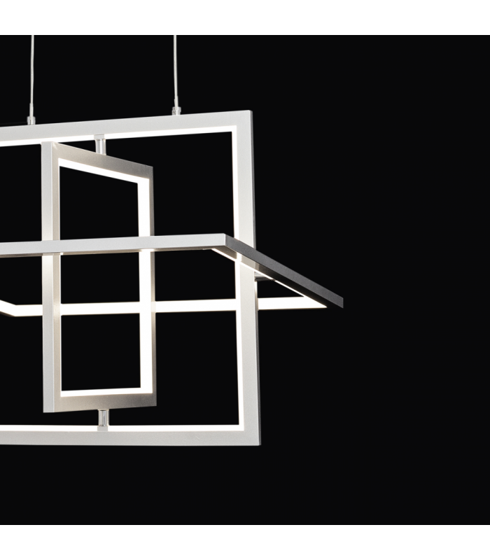 Lámpara Colgante Cubo Cromo 50W 3500Lm 4000K