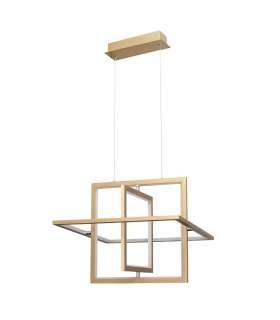 Lámpara Colgante Cubo Oro 50W 3500Lm 4000K