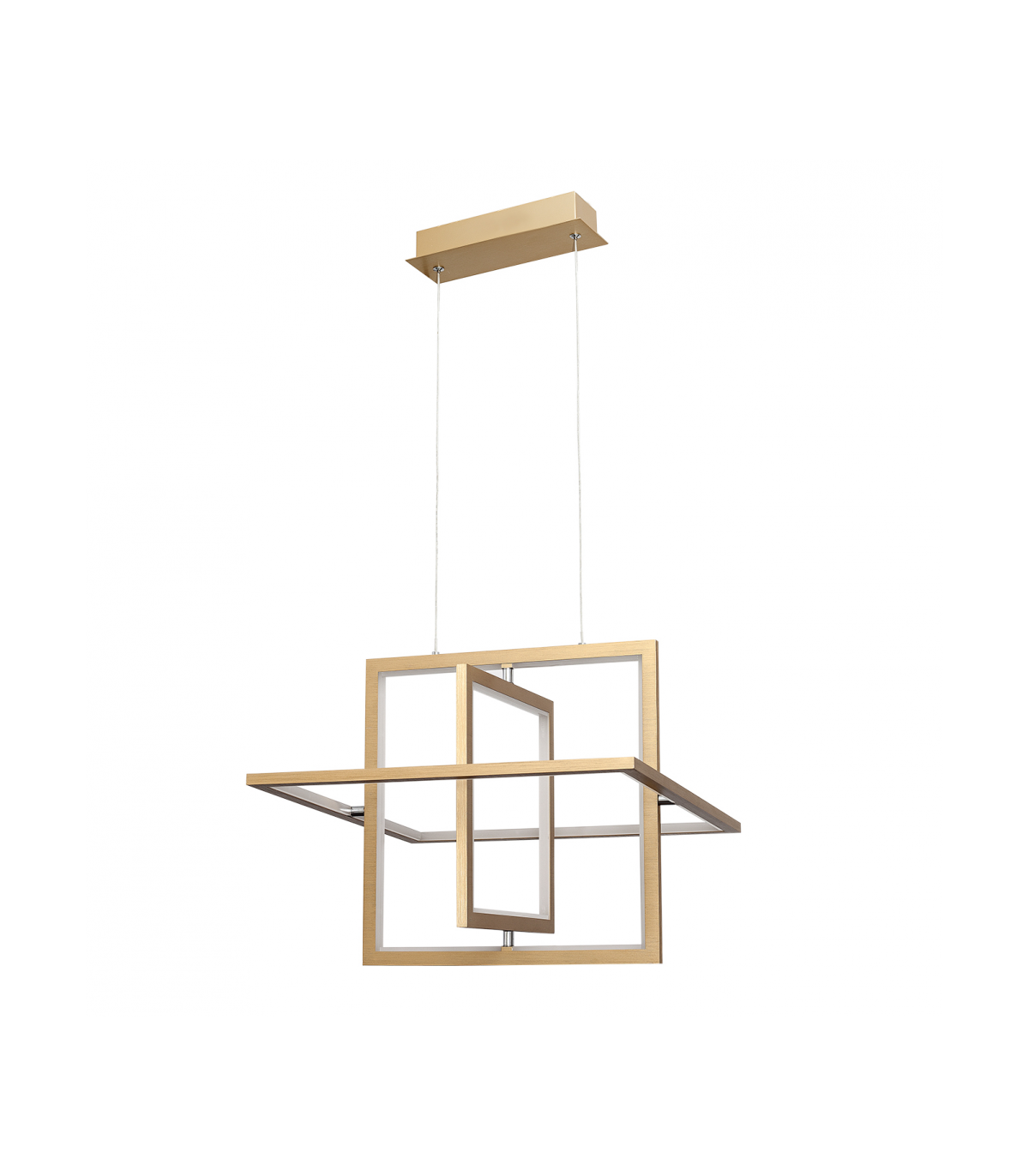Lámpara Colgante Cubo Oro 50W 3500Lm 4000K
