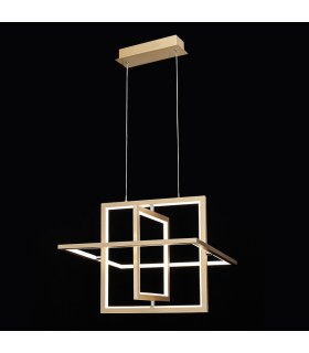 Lámpara Colgante Cubo Oro 50W 3500Lm 4000K