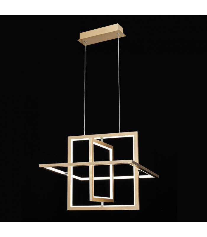 Lámpara Colgante Cubo Oro 50W 3500Lm 4000K