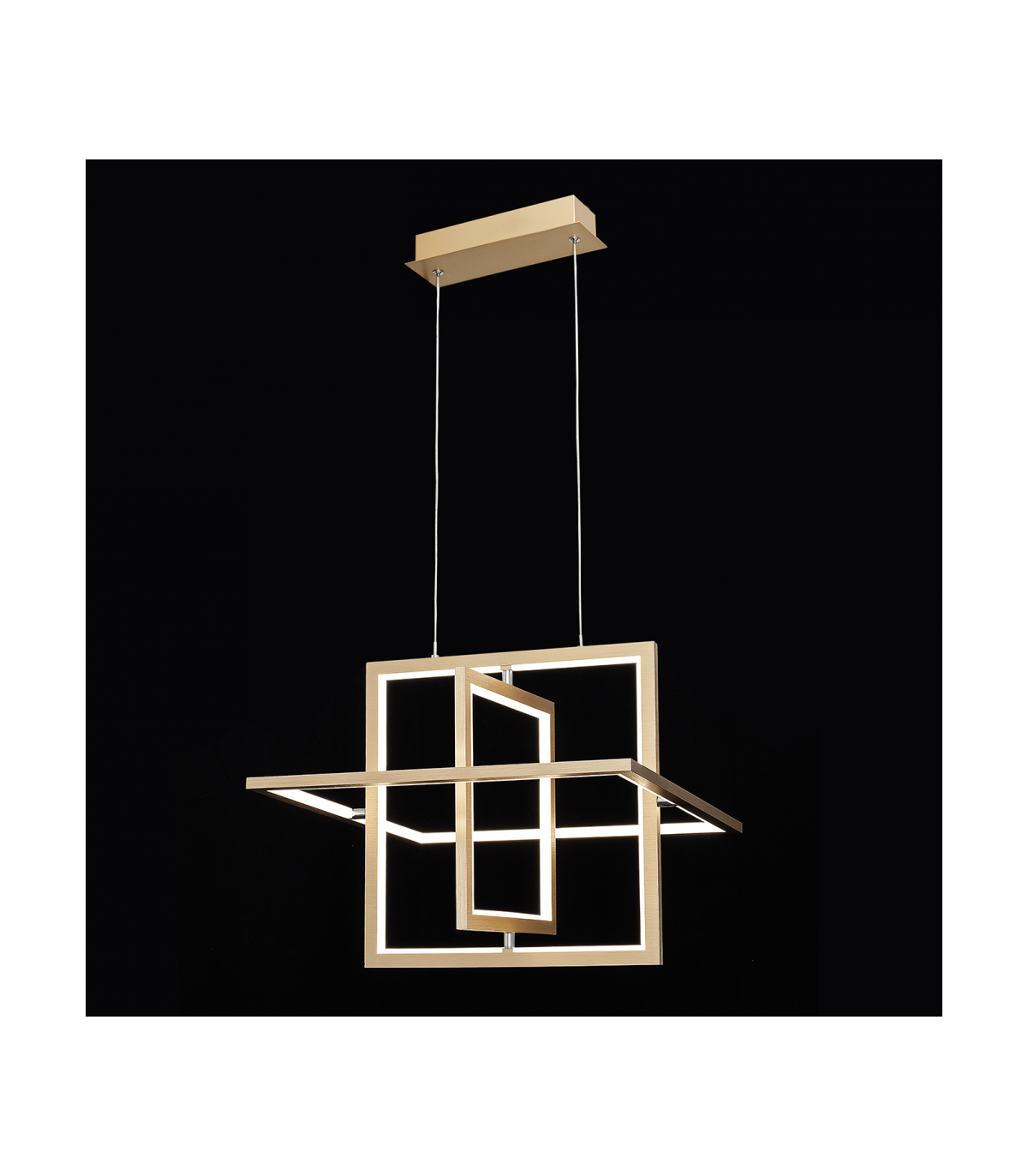 Lámpara Colgante Cubo Oro 50W 3500Lm 4000K