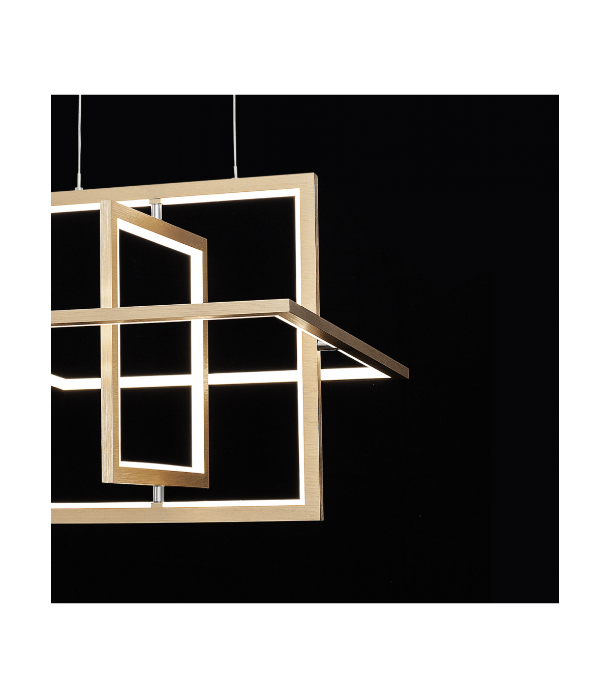 Lámpara Colgante Cubo Oro 50W 3500Lm 4000K