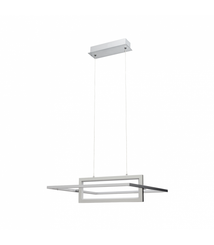 Lámpara Colgante Rectangular Cromo 40W 2800Lm 4000K