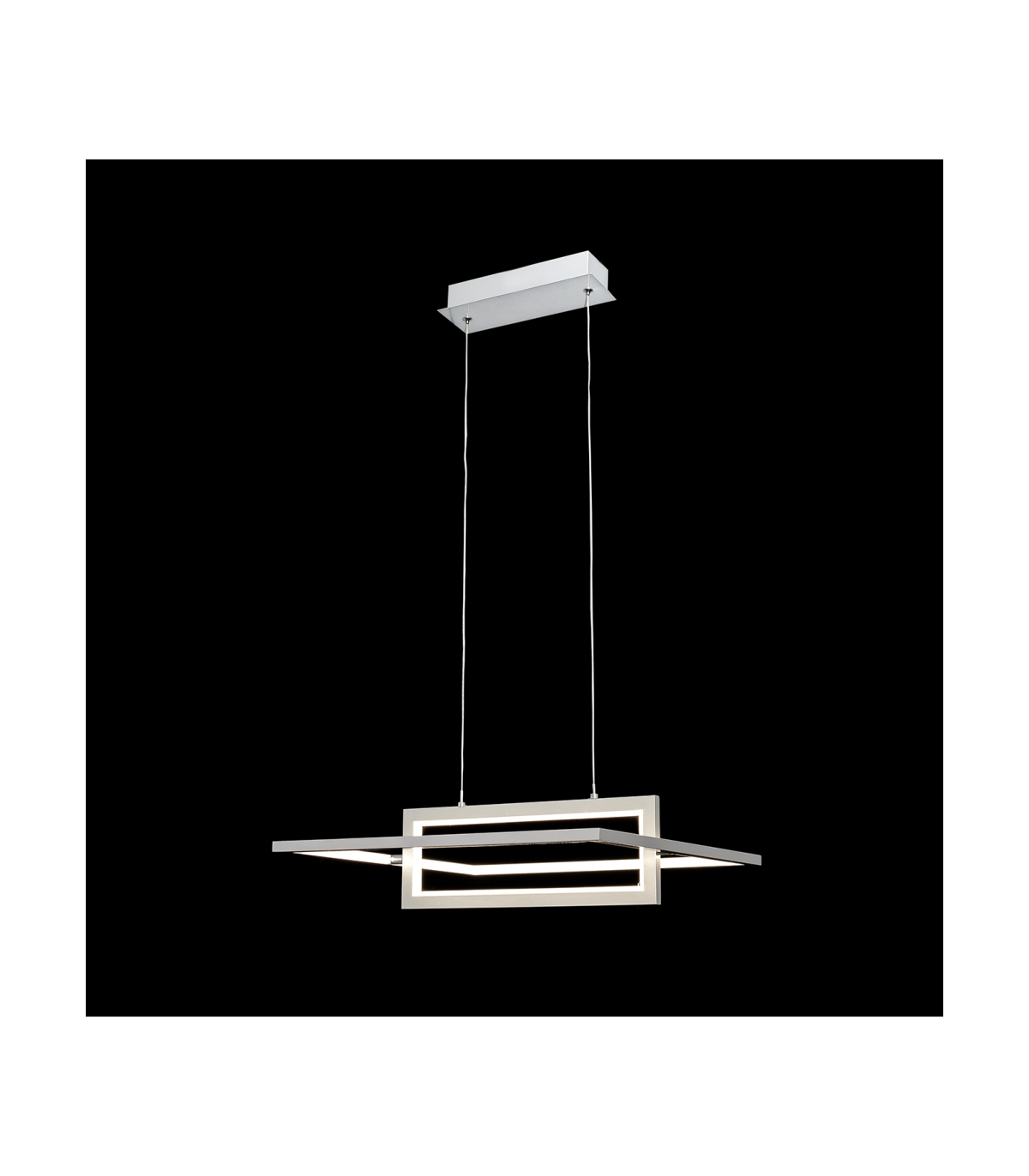 Lámpara Colgante Rectangular Cromo 40W 2800Lm 4000K