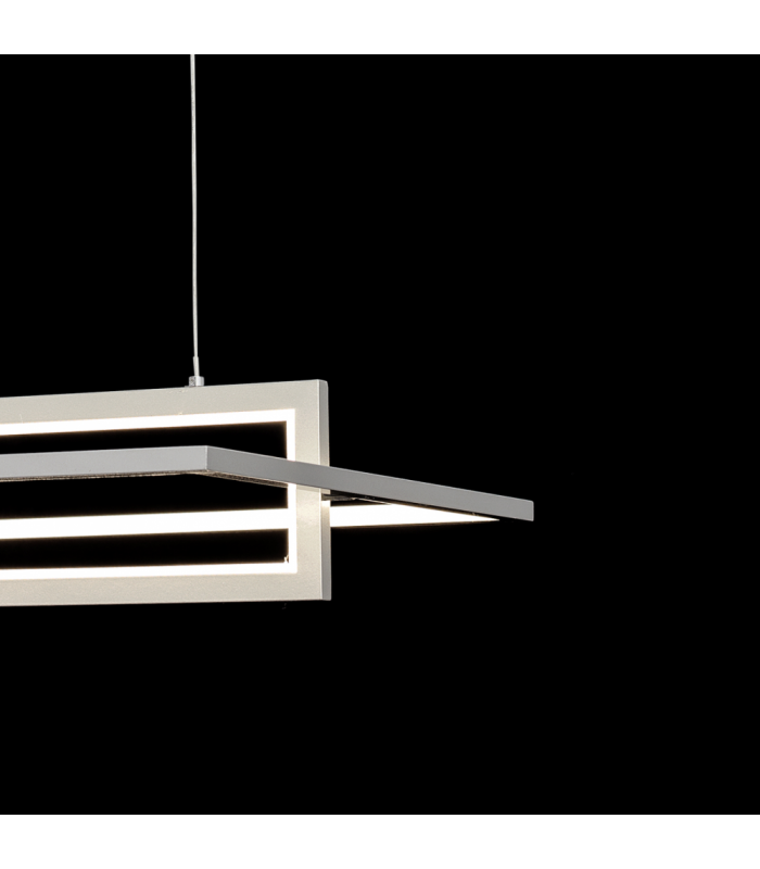 Lámpara Colgante Rectangular Cromo 40W 2800Lm 4000K