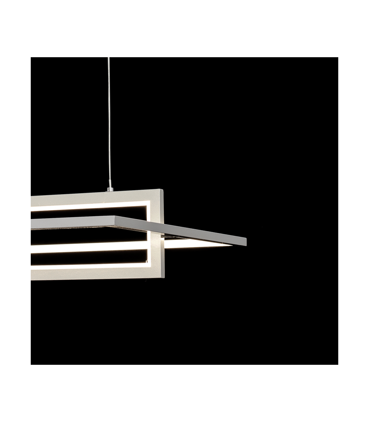 Lámpara Colgante Rectangular Cromo 40W 2800Lm 4000K