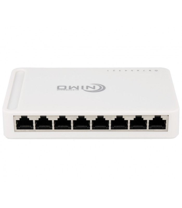 Switch 8 Puertos RJ45 100 / 1000 Mbps Nimo