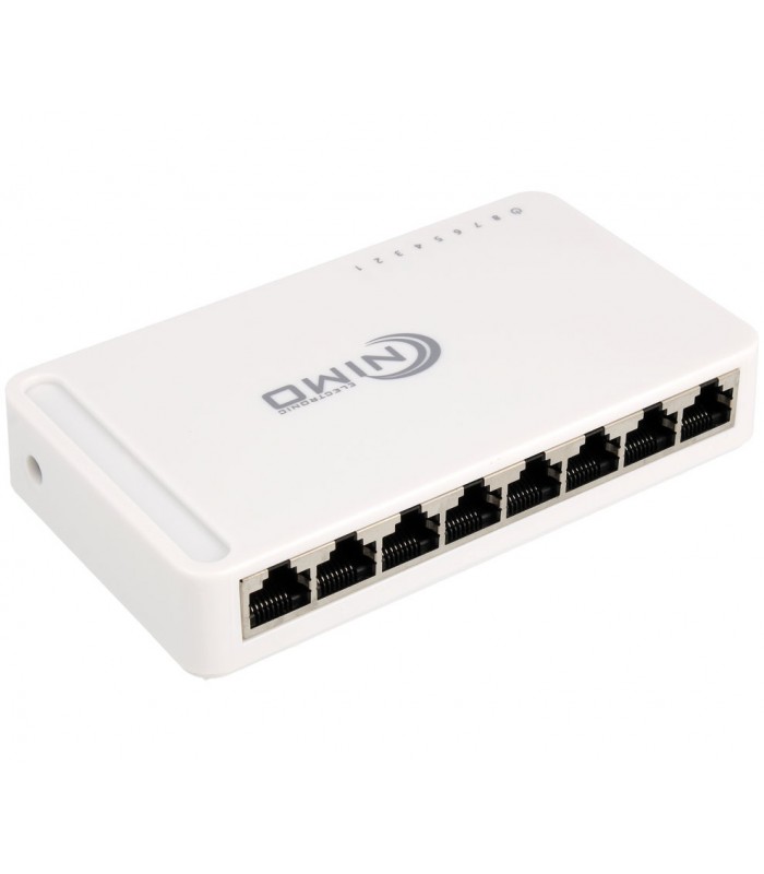 Switch 8 Puertos RJ45 100 / 1000 Mbps Nimo