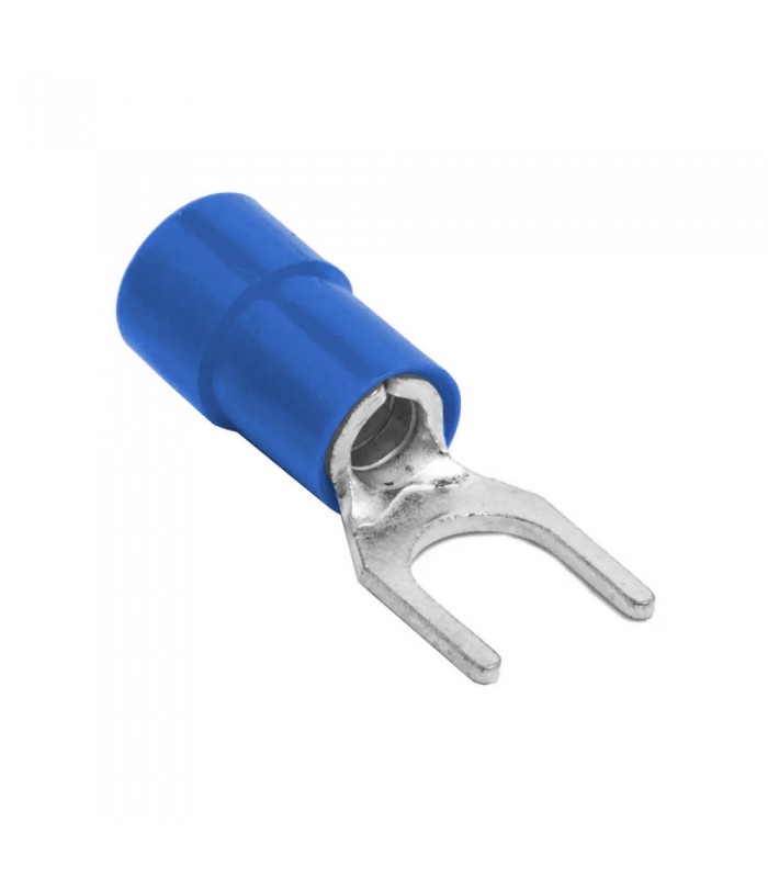 Terminal Preaislado Horquilla 1-2.5mm² Ø4 Azul