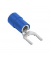 Terminal Preaislado Horquilla 1-2.5mm² Ø4 Azul