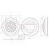 Foco de piscina LED Superficie AC 12V 24W Ø300mm  RGB con mando IP68