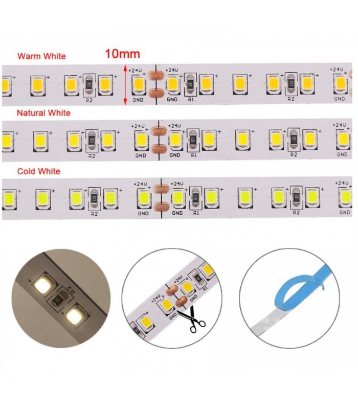 Tira Led Flexible 18W/m 2000Lm 24V IP20 5m 2700K