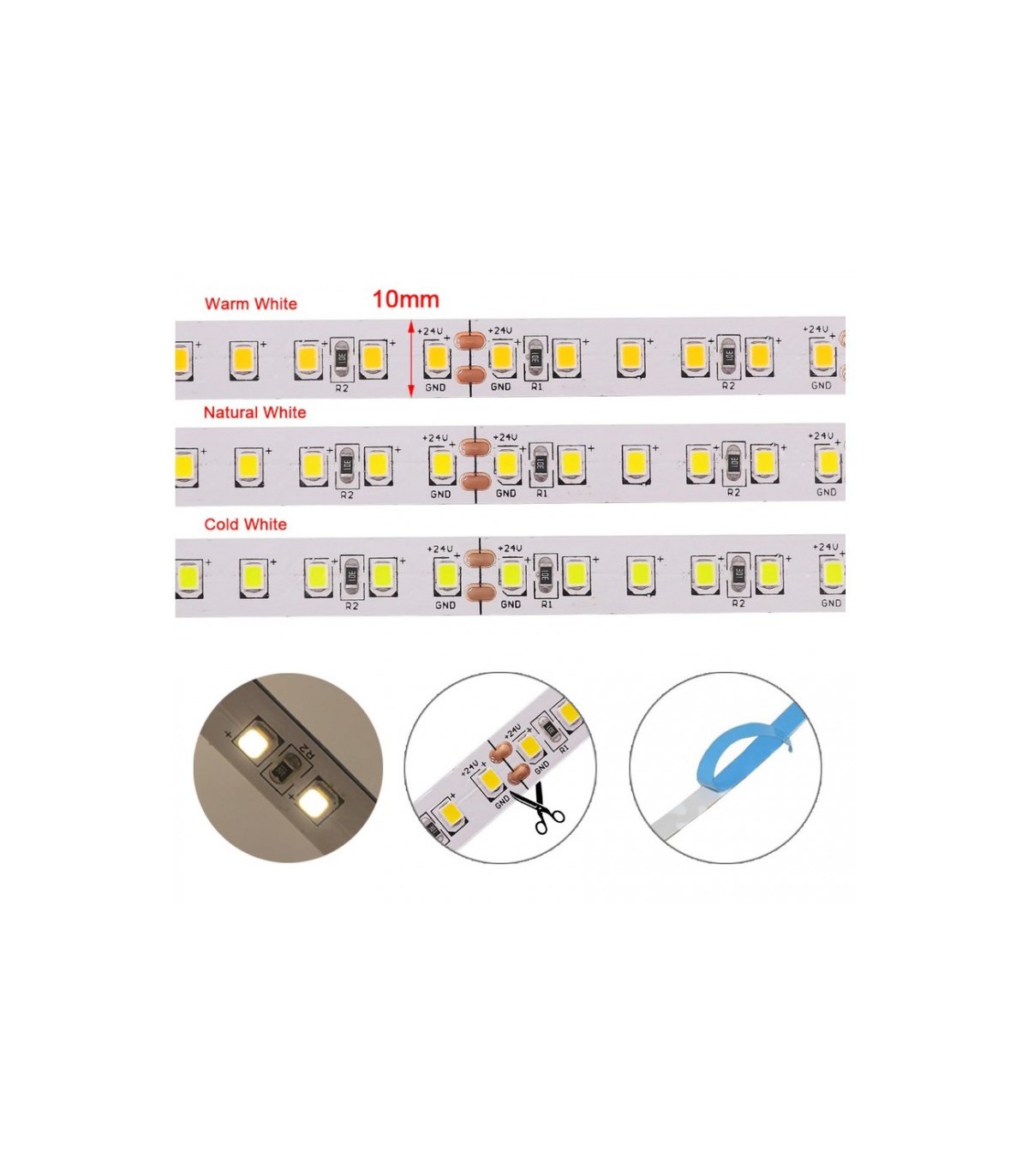 Tira Led Flexible 18W/m 2000Lm 24V IP20 5m 2700K