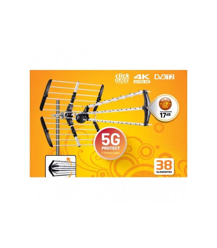 Antena Exterior UHF Plegable LTE Anti 5G