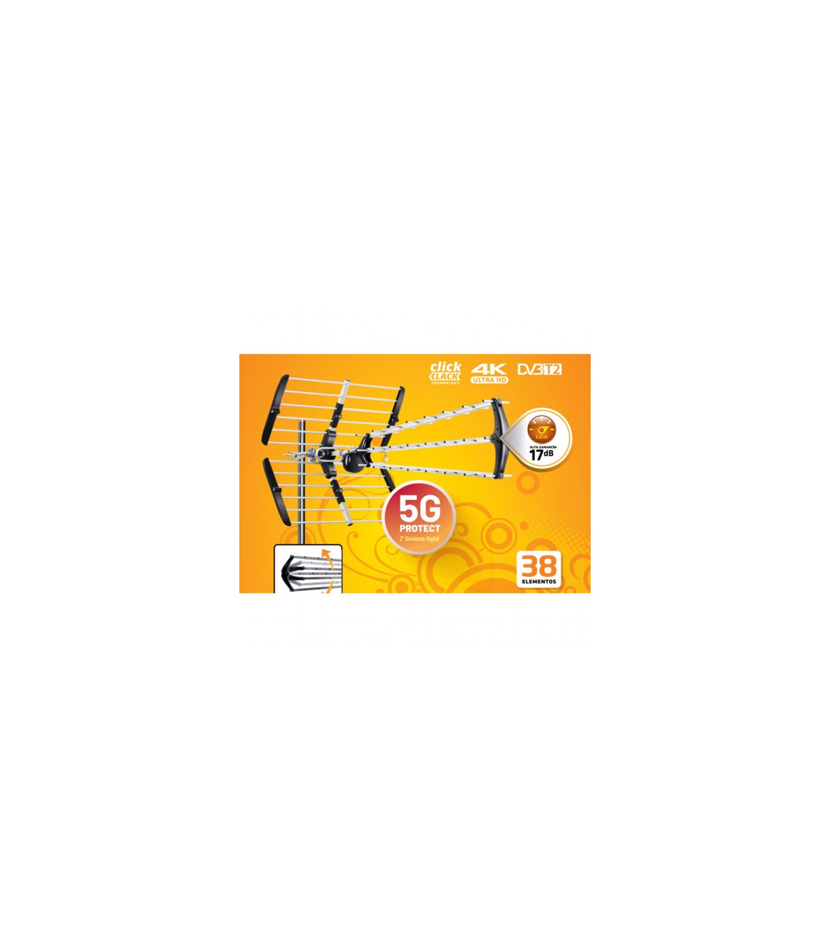 Antena Exterior UHF Plegable LTE Anti 5G