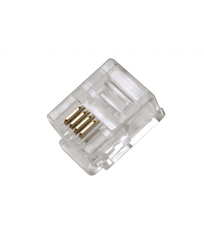 Conector Modular Telefónico Macho RJ11 6V/4C