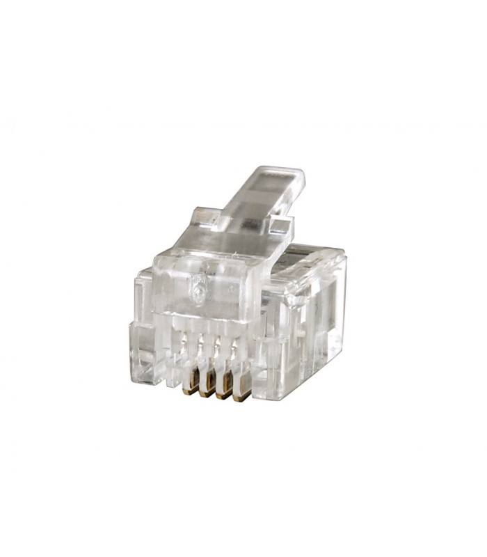 Conector Modular Telefónico Macho RJ11 6V/4C