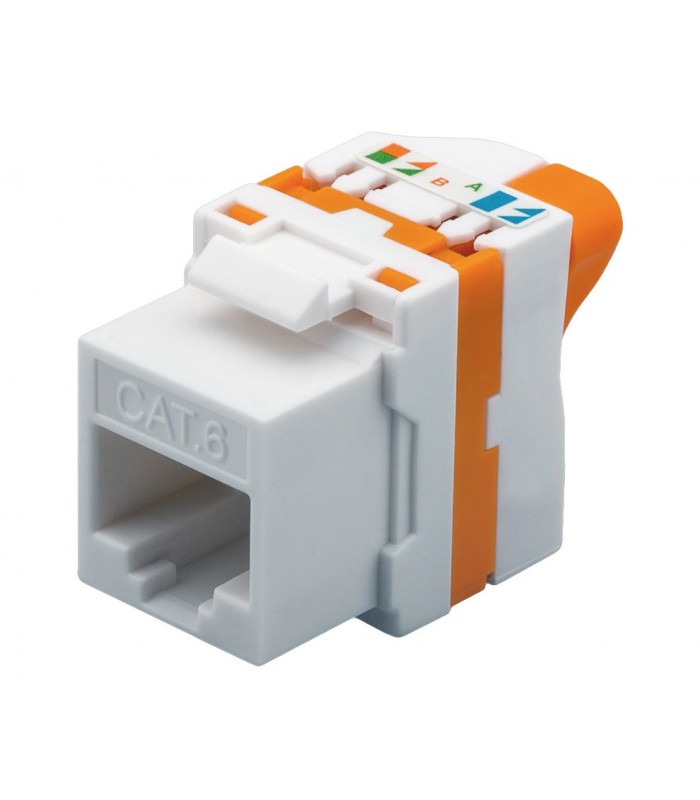 Conector Keystone RJ45 Cat6 UTP Hembra Tool-Less 180º