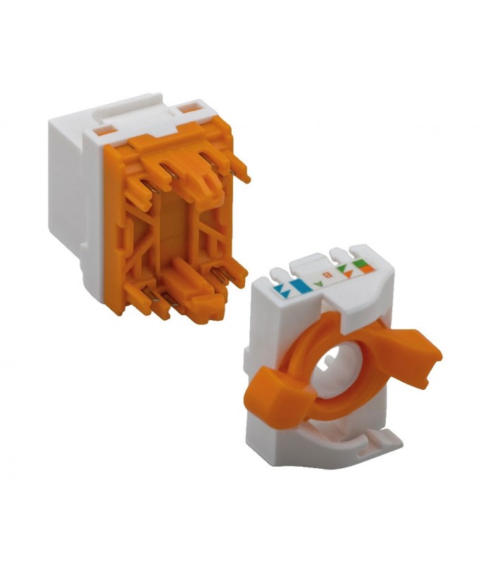 Conector Keystone RJ45 Cat6 UTP Hembra Tool-Less 180º