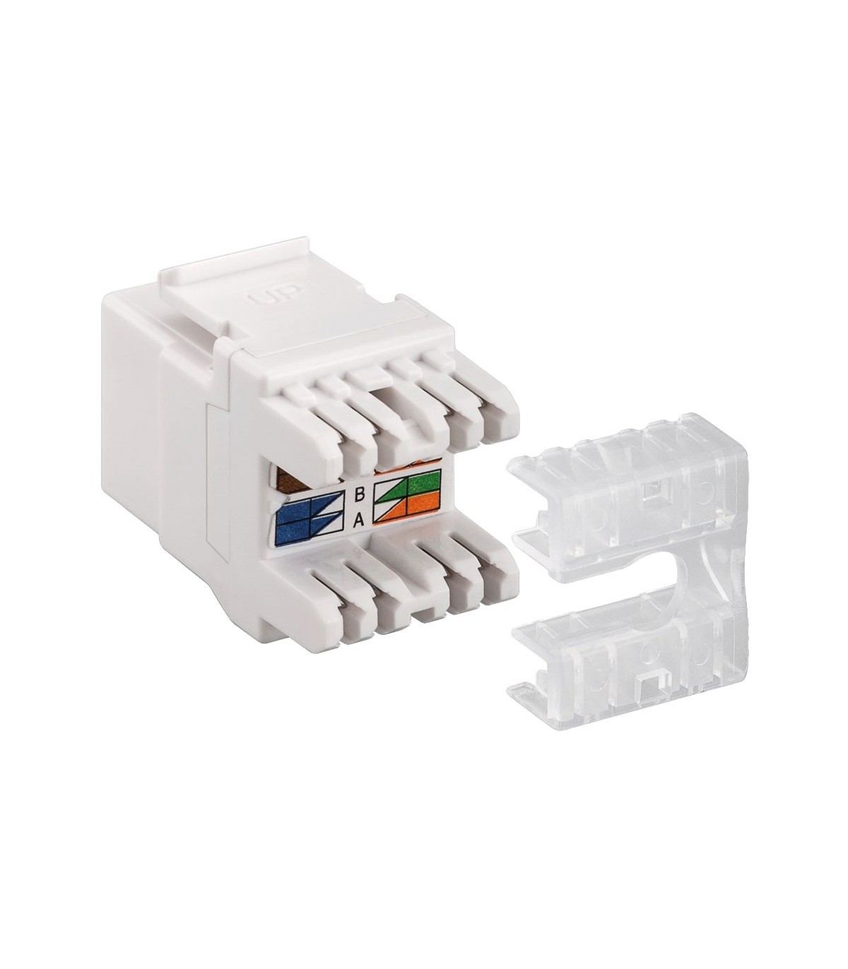 Conector Keystone RJ45 Cat6 UTP Hembra IDC 110 Tool-Less 180º