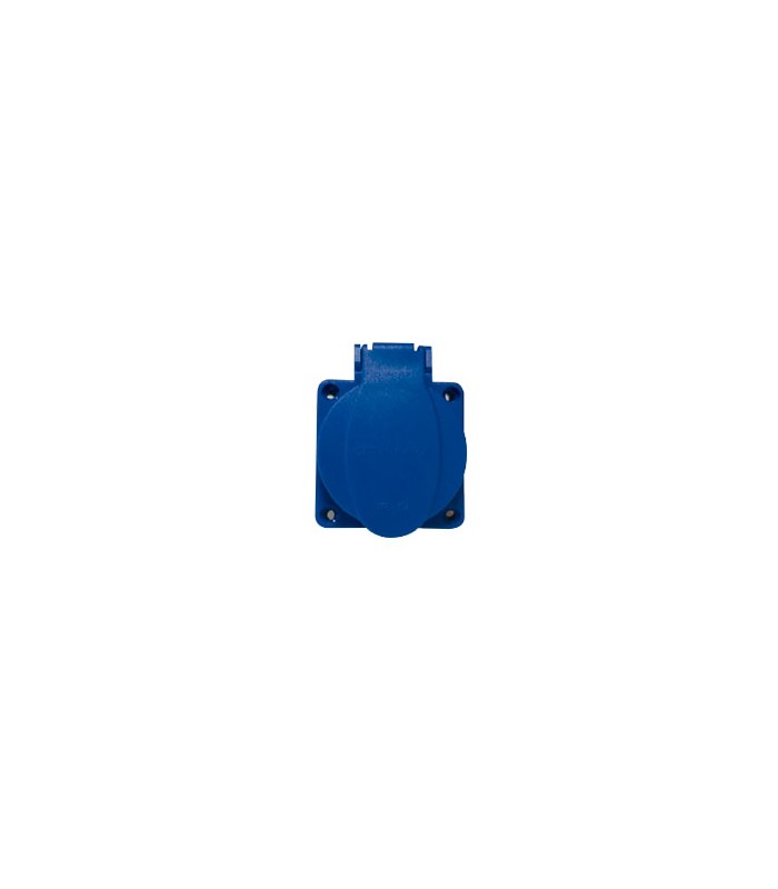 Base Schuko Empotrar IP54 Azul 16A 250VAC