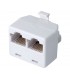 Adaptador RJ45 Macho a 2 Hembras