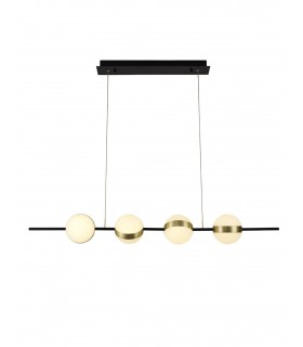 Lámpara Cuba Línea Oro / Negro 32W 2400Lm 3000K