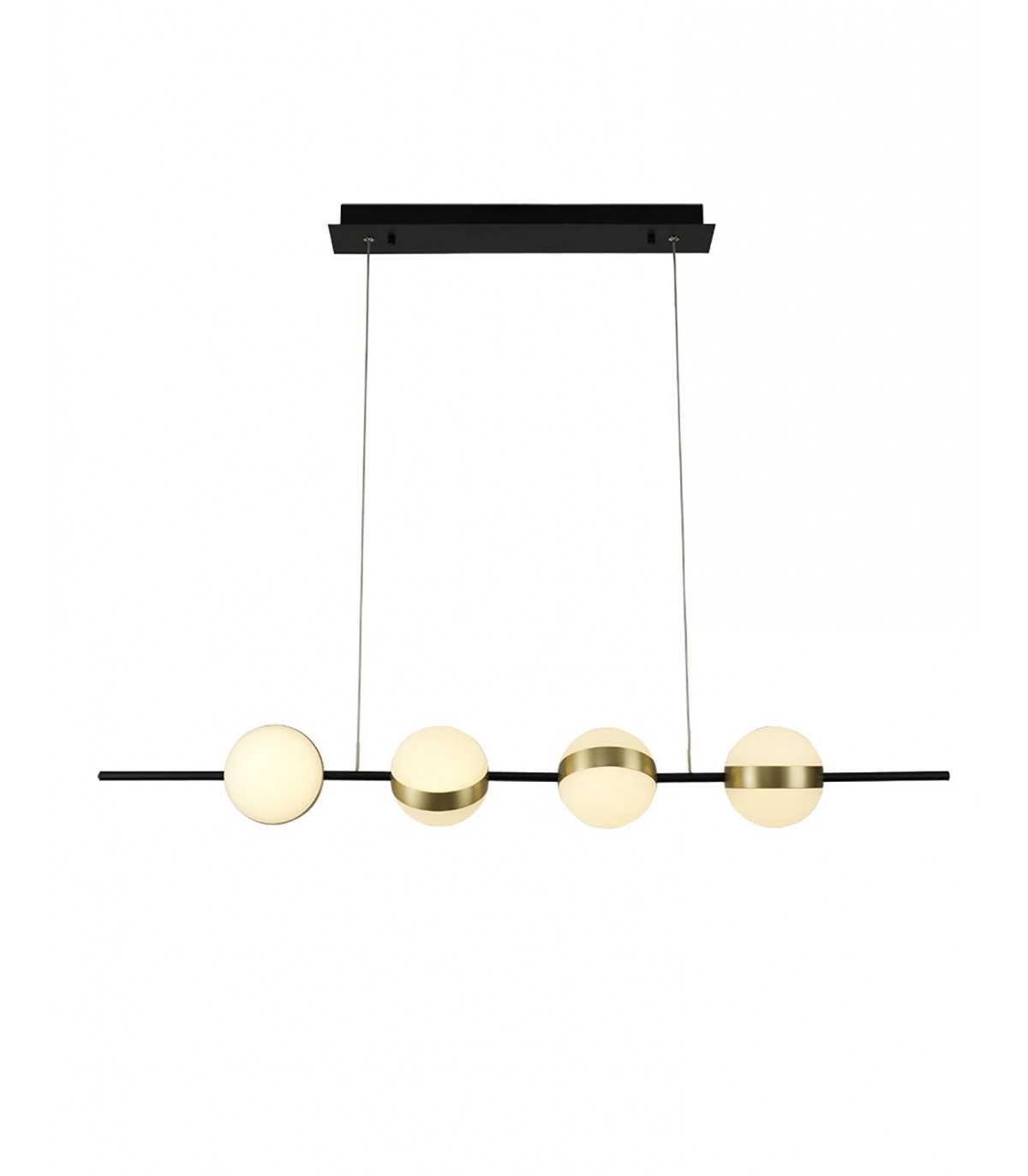 Lámpara Cuba Línea Oro / Negro 32W 2400Lm 3000K
