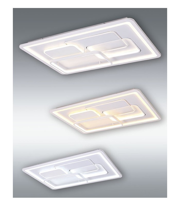 Plafón Eden Rectangular 140W 9800Lm Blanco CCT