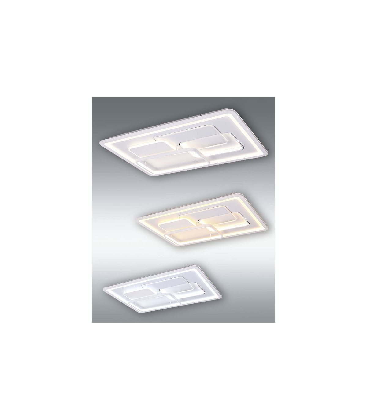 Plafón Eden Rectangular 140W 9800Lm Blanco CCT