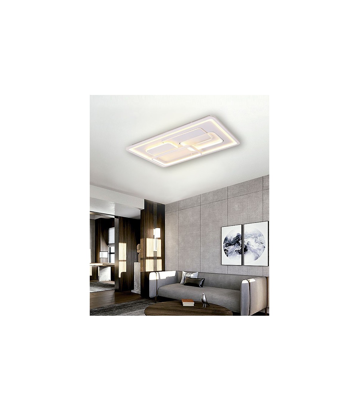 Plafón Eden Rectangular 140W 9800Lm Blanco CCT