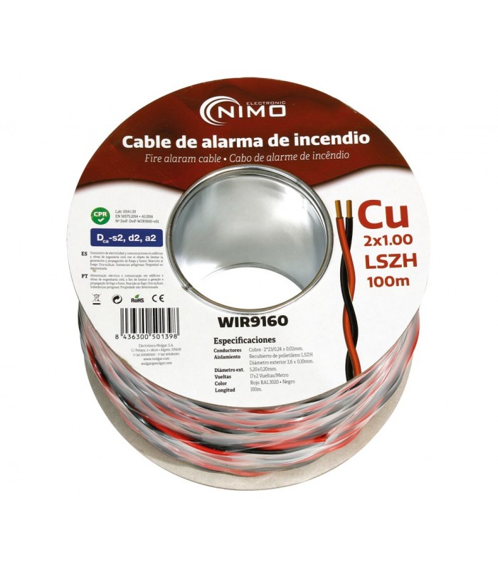 Cable Paralelo Trenzado 2x1mm² CU 100 metros