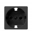 Tapa Schuko con Dispositivo Seguridad Grafito Simon 27