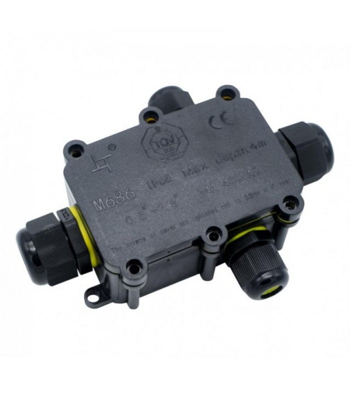 Caja Estanca cuatro Conectores IP68 RELECTRIC