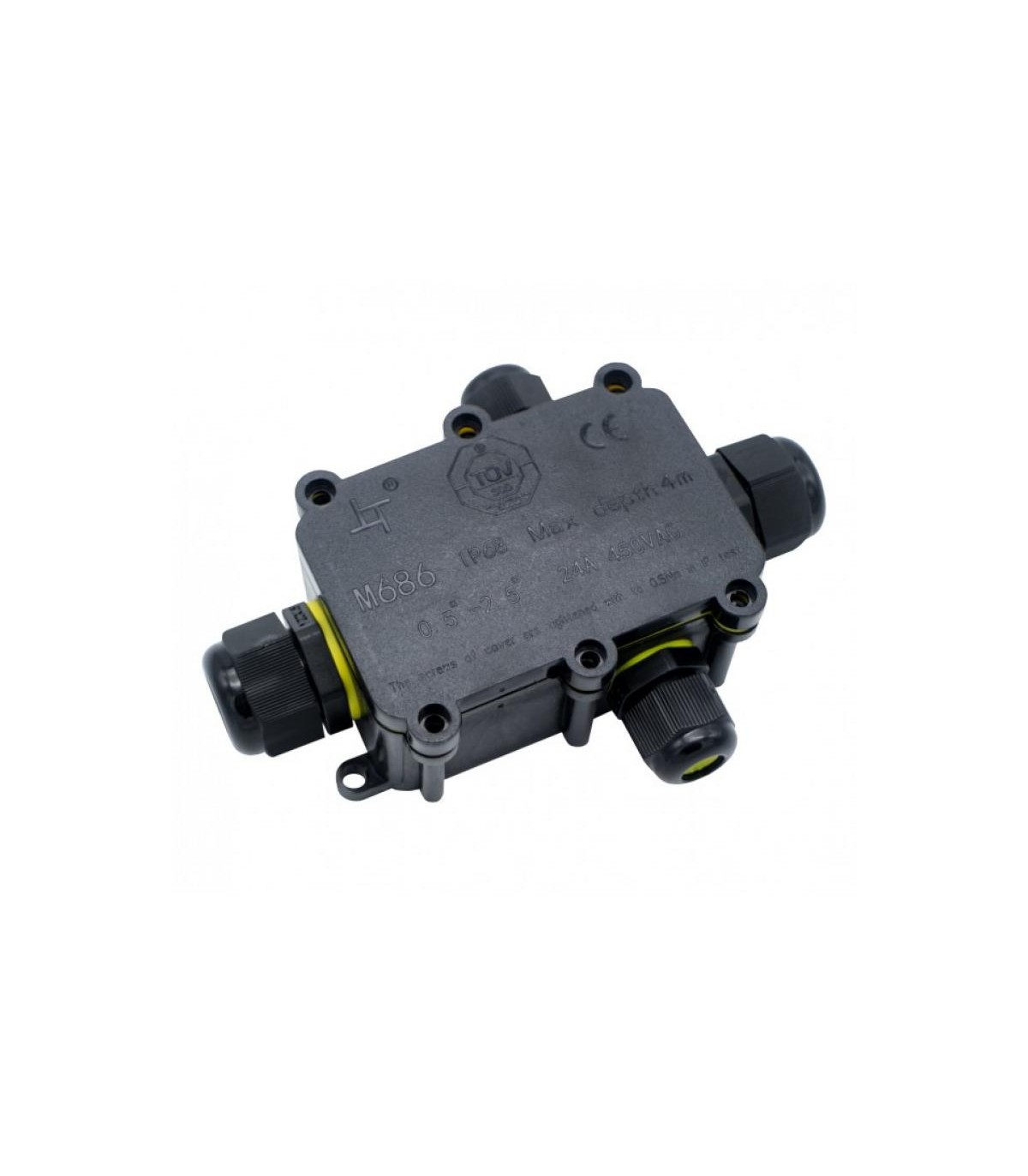 Caja Estanca cuatro Conectores IP68 RELECTRIC