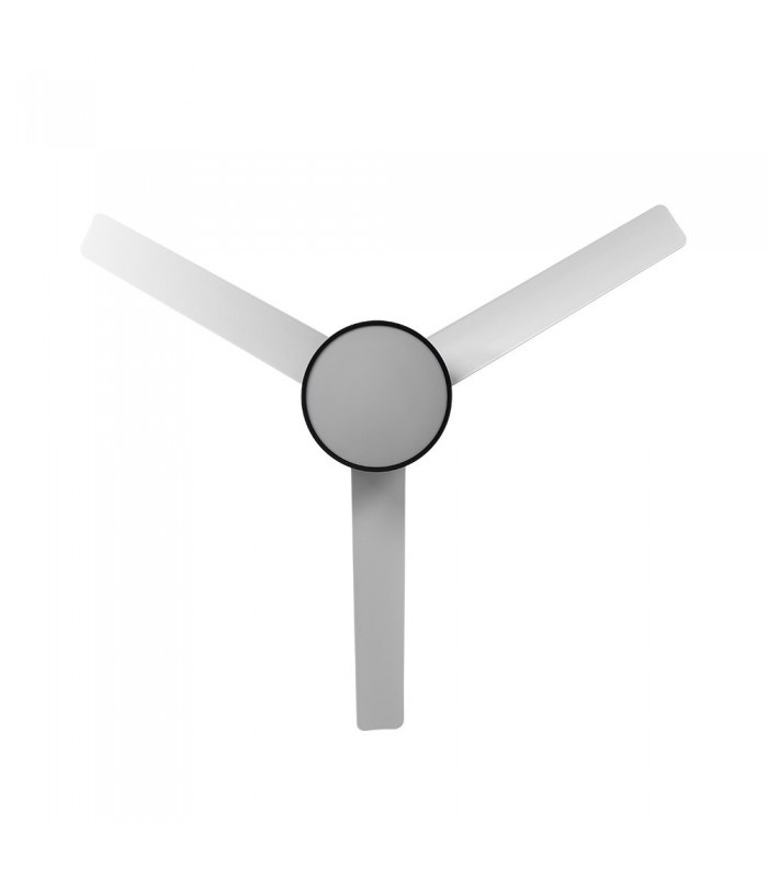 Ventilador de techo Pax Negro DC 40W 3200Lm 3 Aspas Blanco CCT