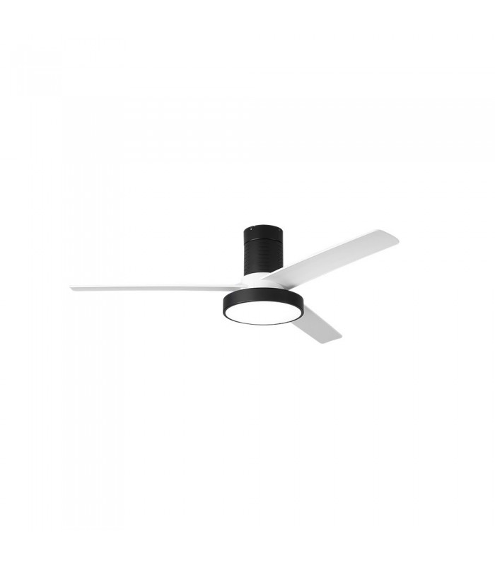 Ventilador de techo Pax Negro DC 40W 3200Lm 3 Aspas Blanco CCT