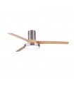 Ventilador de techo Pax Níquel DC 40W 3200Lm 3 Aspas Haya CCT