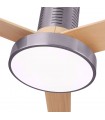 Ventilador de techo Pax Níquel DC 40W 3200Lm 3 Aspas Haya CCT