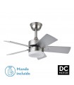 Ventilador de Techo MARTA Níquel DC 36W 3060Lm 5 Aspas Haya/Plata CCT