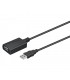 Conexión Activa M-H USB 2.0 Macho-Hembra 5 Metros