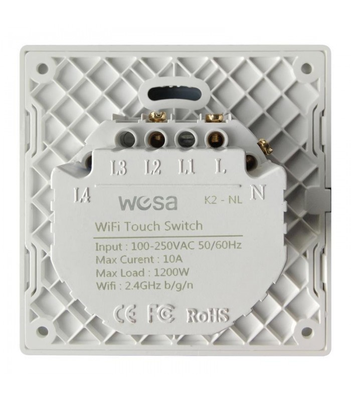 Interruptor Táctil Doble con WiFi