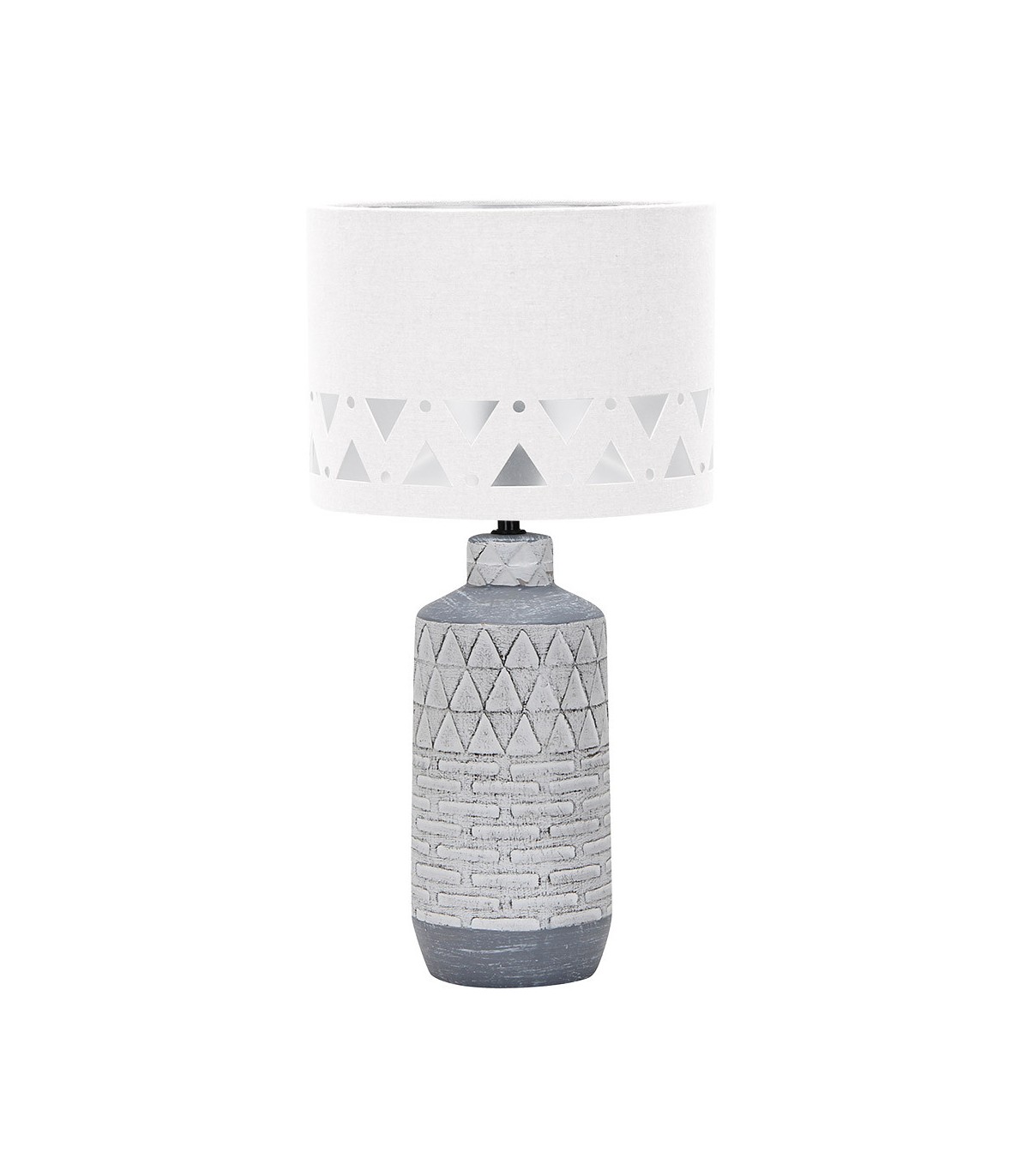 Lámpara Sobremesa Cerámica MOS 1xE27 Blanco / Gris